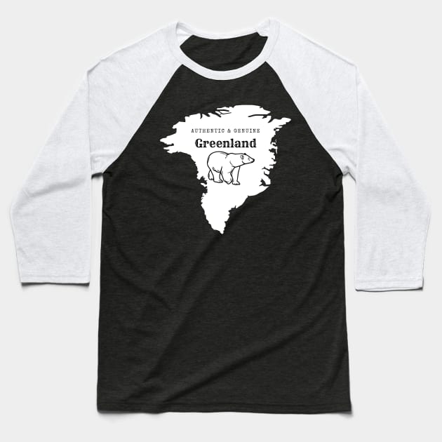 Authentic Greenland Version 2 Baseball T-Shirt by TrapperWeasel